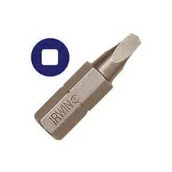 Irwin Insert Bit, #3 Drive, Square Recess Drive, 1/4 In Shank, Hex Shank, S2 Steel