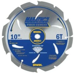 Irwin 10-Inch X 6-Tooth Pcd Fiber Cement Saw Blade