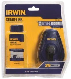 Irwin 100-Foot Blue Plastic Speed-Line Reel With Blue Marking Chalk