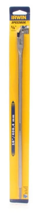 Irwin 5/8 X 16-Inch Extra Long Carbon Steel Woodboring Spade Bit