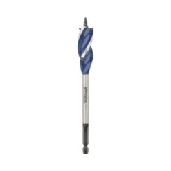 Irwin Speedbor 3041021 Auger Boring Bit, 1-1/2 In Dia, 6 In OAL, Tapered Flute, 3-Flute, 3/8 In Dia Shank, Hex Shank