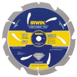 Irwin 10-Inch 6-Tooth Pcd Fiber Cement Blade