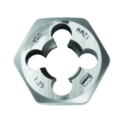 Irwin 9742 Metric Die, M12-1.25 Thread, Fine Thread, Right Hand Thread, HCS