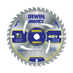 Irwin Marathon Circular Saw Blade, 7-1/4 In Dia, Carbide Cutting Edge, 5/8 In Arbor