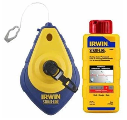 Irwin 100-Foot Red Plastic Speed-Line Reel With Red Permanent Marking Chalk - Image 2
