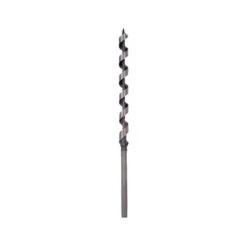 Irwin 49906 Power Drill Auger Bit, 3/8 In Dia, 7-1/2 In OAL, Solid Center Flute, 1-Flute, 7/32 In Dia Shank, Hex Shank