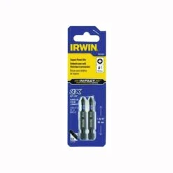 Irwin Power Bit, #1 Drive, Phillips Drive, 1/4 In Shank, Hex Shank, S2 Steel