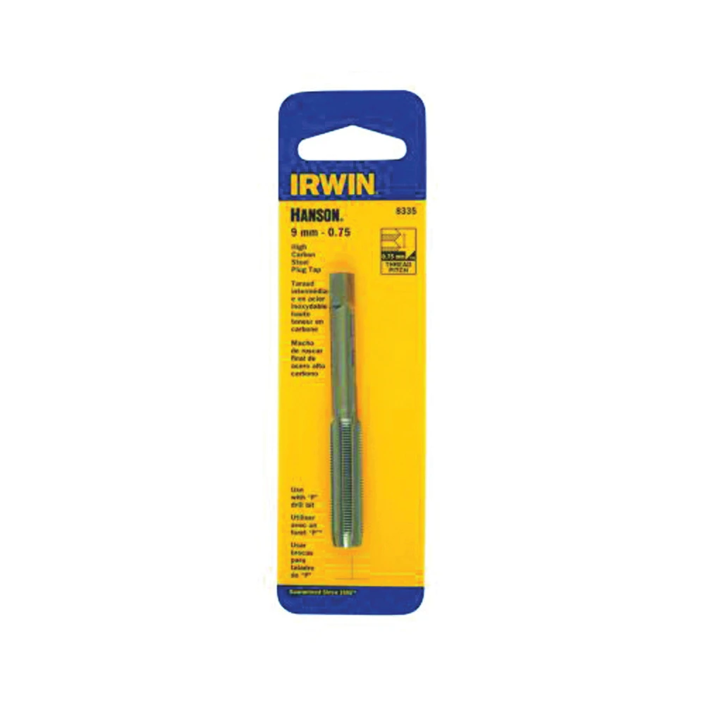 Irwin 8339 Thread Tap, 10 Mm- 1.25 Thread, Plug Tap Thread, 4-Flute, HCS