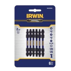 Irwin Impact Performance Series 2-1/2 In. L Impact Double-Ended Screwdriver Bit Set Steel 6 Pk