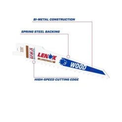 Irwin LENOX LUMBERWOLF 6 In. Bi-Metal Reciprocating Saw Blade 4 TPI 5 Pk