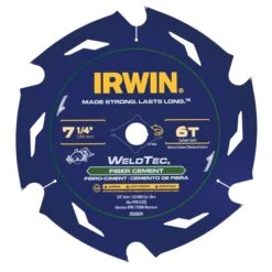 Irwin WeldTec 7-1/4 In. D X 5/8 Tungsten Carbide Tipped Fiber Cement Blade 6 Teeth 1 Pc