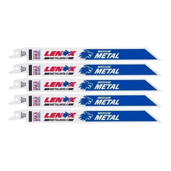 Irwin LENOX METALWOLF 8 In. Bi-Metal WAVE EDGE Reciprocating Saw Blade 18 TPI 5 Pk