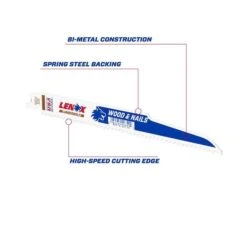 Irwin Lenox 9 In. Bi-Metal Reciprocating Saw Blade 6 TPI 1 Pk