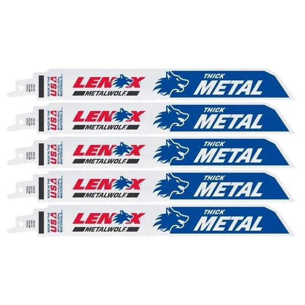 Irwin LENOX METALWOLF 9 In. Bi-Metal WAVE EDGE Reciprocating Saw Blade 14 TPI 5 Pk