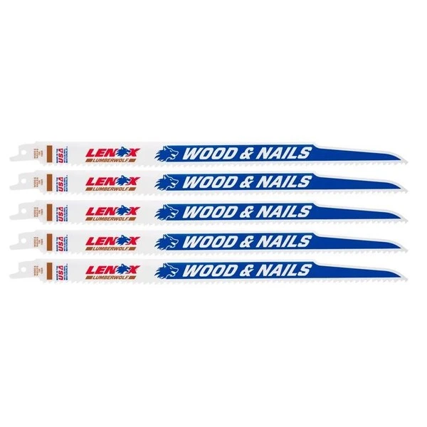 Irwin LENOX LUMBERWOLF 12 In. Bi-Metal Reciprocating Saw Blade 6 TPI 5 Pk