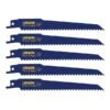Irwin 6 In. Bi-Metal Reciprocating Saw Blade 6 TPI 5 Pk