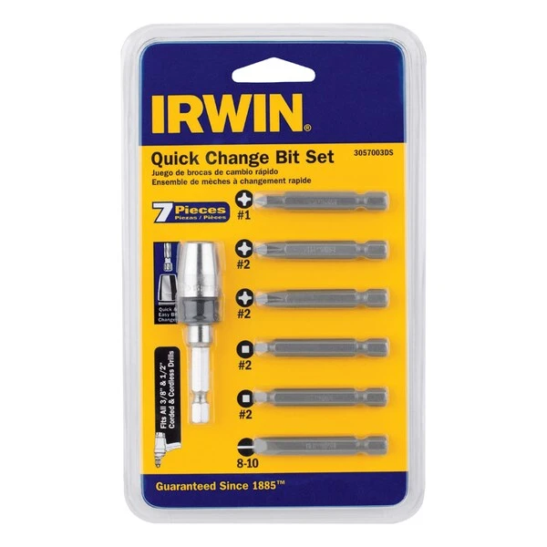 Irwin Quick-Change Bit Set 7Pc