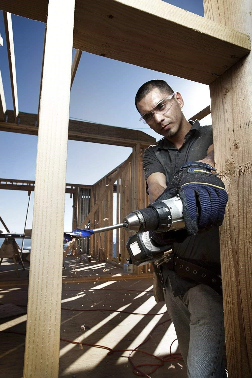 Irwin 9 Piece Blue Groove Stubby Auger Drill Bit + Flat Bit Set 16mm 20mm 25mm - Image 4