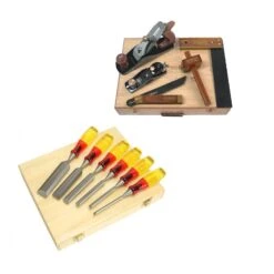 Irwin Marples 6pcSplitproof M373 Wood Chisels 6-32mm + 5pc Plane Set + Box