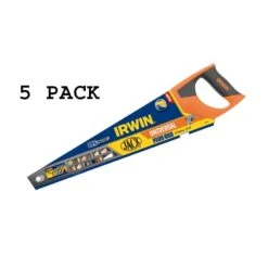 Irwin Jack Saw 5 Pack 880UN Hand Panel Saw 20in 8 Teeth / 9 Point JAK880UN20