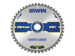 Irwin Construction Mitre Circular Saw Blade 254 X 30mm X 48T ATB/Neg IRW1897428