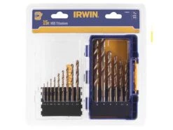 Irwin IW3038501 HSS Titanium Metal Drill Bit Set, 15 Piece IRWIW3038501