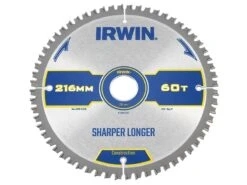 Irwin Construction Mitre Circular Saw Blade 216 X 30mm X 60T ATB/Neg IRW1897397