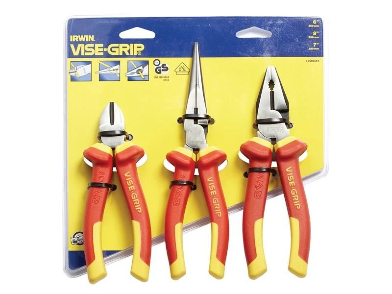IRWIN Vise-Grip 10505519 VDE Pliers Set, 3 Piece VIS10505519 - Image 4