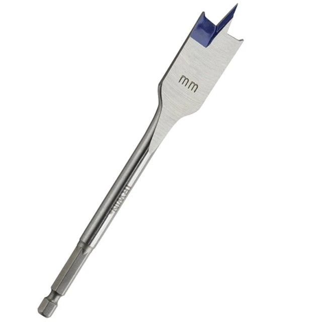 Irwin 10507593 8 Piece Blue Groove Auger + Flat Bit Set 4x Faster Cut Tri Flute - Image 5