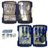 Irwin 14 Piece Power Drill Blue Groove Auger And Flat Bit Set - 4 X Faster Cut
