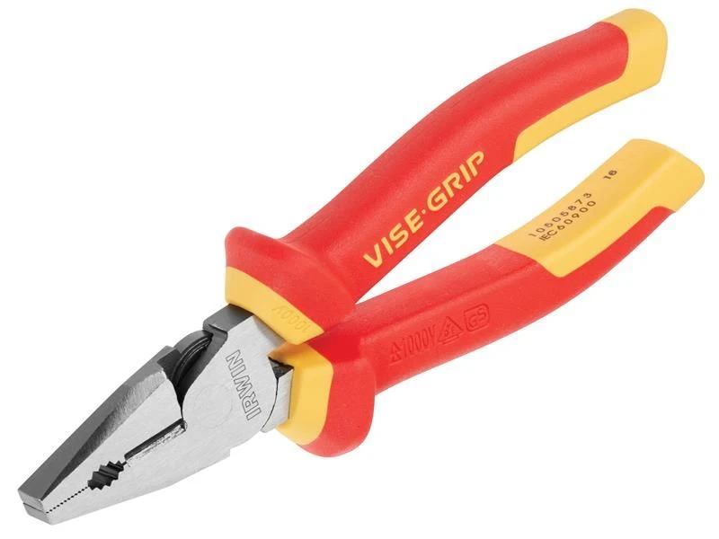 IRWIN Vise-Grip 10505873 VDE Combination Pliers - High Leverage 175mm VIS10505873