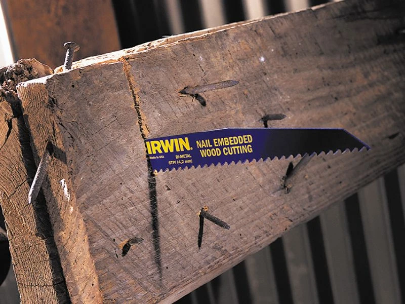 Irwin 656R 150mm Sabre Saw Blade Nail Embedded Wood Cut Pack Of 5 IRW10504155 - Image 2