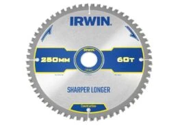 Irwin Construction Mitre Circular Saw Blade 250 X 30mm X 60T ATB/Neg IRW1897426