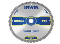 Irwin Construction Mitre Circular Saw Blade 305 X 30mm X 96T ATB/Neg IRW1897436