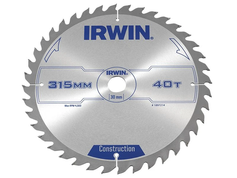 Irwin General Purpose Table & Mitre Saw Blade 315 X 30mm X 40T ATB IRW1897214