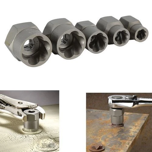 Irwin 5 Piece Bolt Grip Base Fastener Remover 8mm - 19mm Expansion Set 10504635