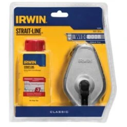 Irwin Industrial 1932881 100 Ft. Strait-Line Chalk Line & Reel Set; Red