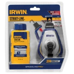 Irwin Industrial 1932887 100 Ft. Speed Line Pro Chalk Reel, Blue