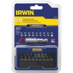 Irwin Insert Bit Set, 10 Pieces, 1/4" Shank