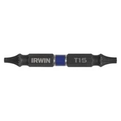 Irwin Insert Bit, SAE, 1/4", Hex, T10/T15, PK2