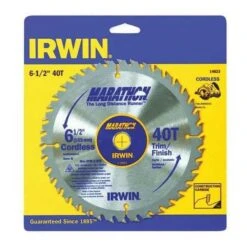 Irwin 6-1/2", 40-Teeth Circular Saw Blade, Steel